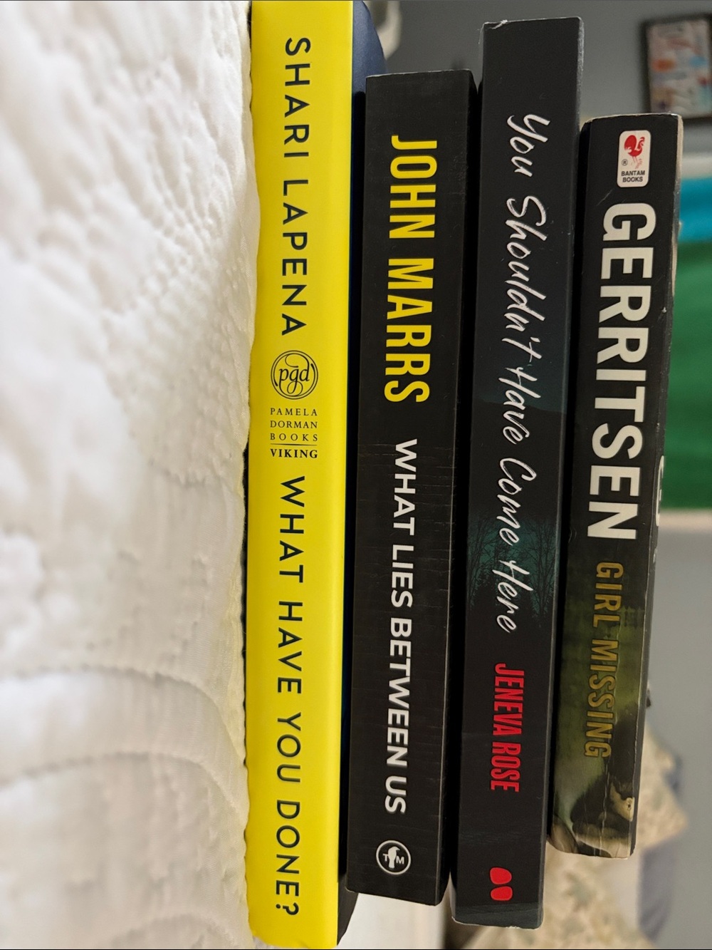 Assorted Paperback Thrillers - Yellow & Black Spines